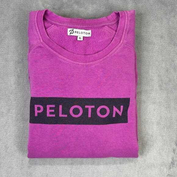 Peloton Sweatshirt Womens XL Pink Pullover Crewneck Top Athletic Workout Gym - Picture 10 of 10